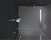 Sub 043 douchegoot 80 cm met onder-uitlaat, rvs