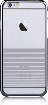 Devia Gun Zwart Transparant Met Streepjes PC Hard Cover Melody voor de iPhone 6 / 6S