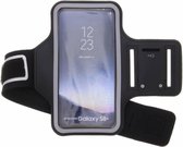 Universele Zwart Sportarmband met Sleuterhouder voor de Samsung Galaxy S9 Plus / S8 Plus / A8 Plus (2018) / S7 Edge