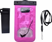 Neon Multi Functional Waterdichte hoesje Pouch Met Audio Jack Samsung Galaxy A6 Plus (2018) Roze