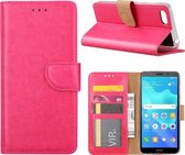 Huawei Y5 (2018) Hoesje boektype case / geschikt voor 3 pasjes Pink