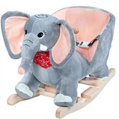 Éléphant animal à bascule avec ceinture de sécurité et fonction sonore, animal à bascule
