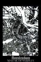 Citymap Amsterdam Zwart hout - 60x90 cm - Stadskaart woondecoratie - Wanddecoratie - WoodWideCities