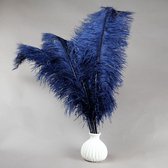 Struisvogelveren 5 stuks - 45 -60 cm  Struisvogel veren - blauw - decoratie veren