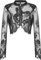 Punk Rave Crop top -XS/S- Misfit Lace Zwart