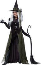 CALIFORNIA COSTUMES - Lange groene en zwarte gothic heks outfit voor volwassenen - XL (44/46)