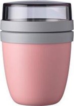 Mepal Lunchpot mini – 300 ml + 120 ml – Yoghurt en Muesli beker to go – Ellipse – Nordic pink
