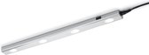LED Keukenkast Verlichting - Trion Arigany - 4W - Koppelbaar - Warm Wit 3000K - 4-lichts - Rechthoek - Mat Grijs - BSE