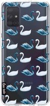 Casetastic Samsung Galaxy A71 (2020) Hoesje - Softcover Hoesje met Design - Swan Party Print