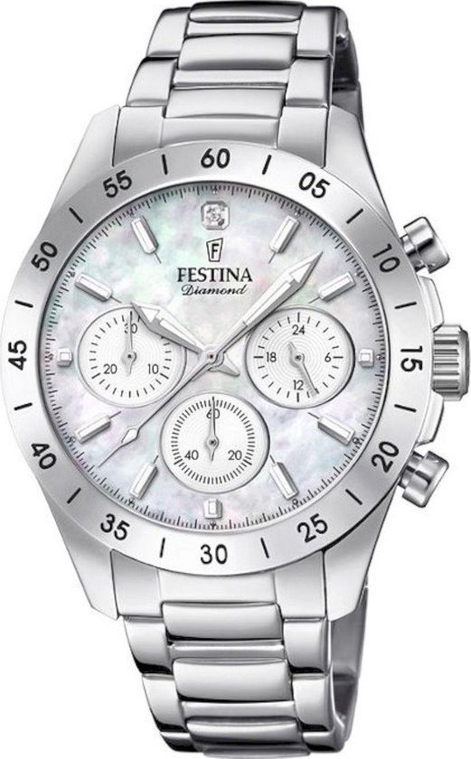 Festina Horloge - Festina dames horloge - Zilver - diameter 38.5 mm -  roestvrij staal | bol.com