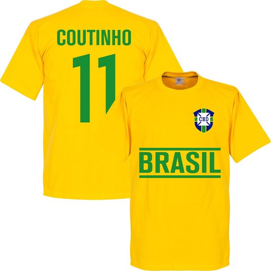 Brazilië Team T-Shirt Coutinho - XXXL