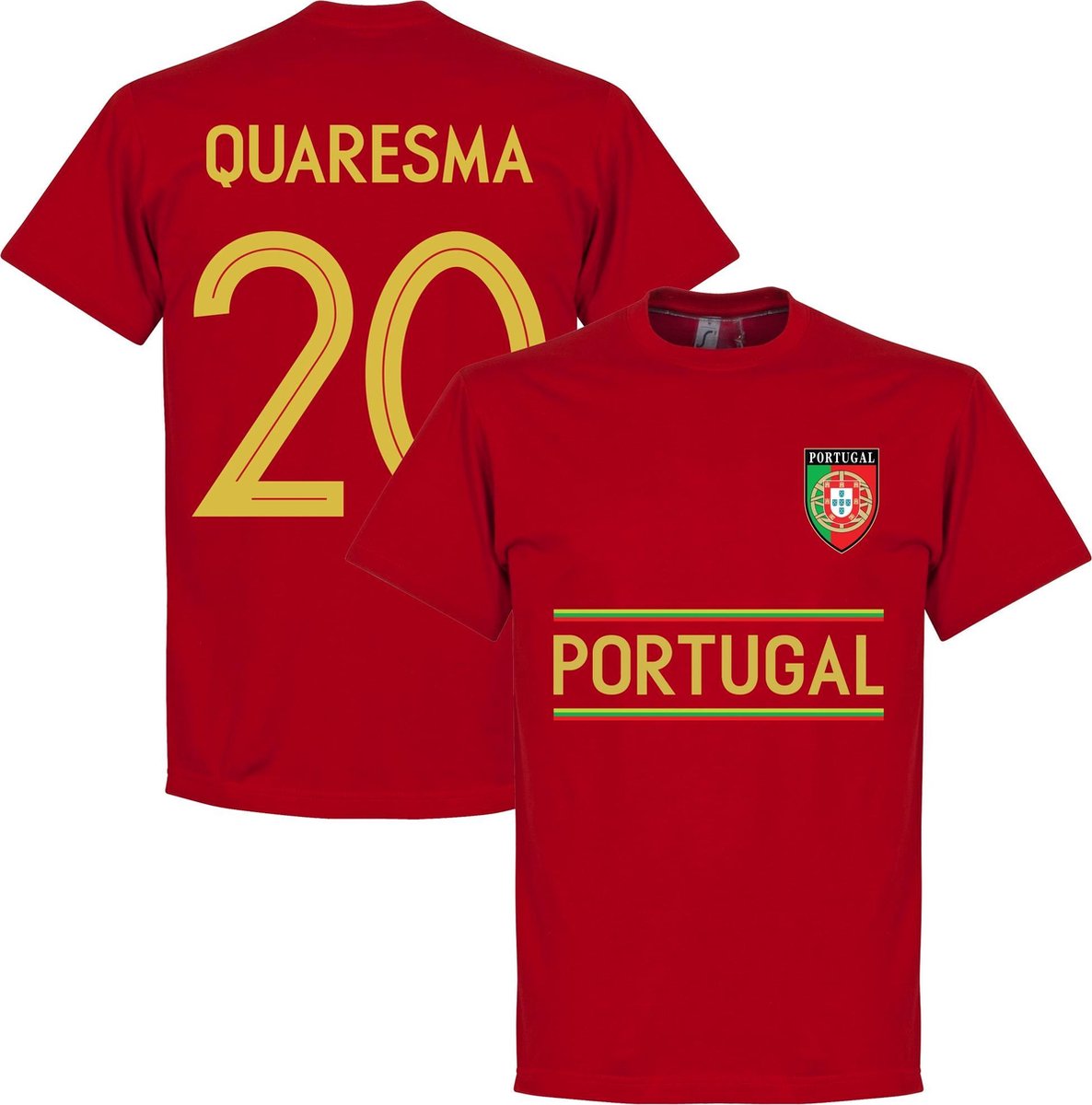 1186x1200.jpg Portugal Quaresma 20 Team T-Shirt - Rood - XXL - Afbeelding 1