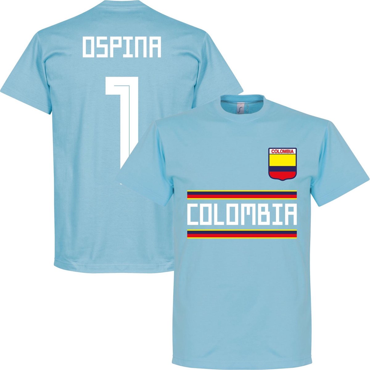 Colombia Ospina Keeper Team T-Shirt - Licht Blauw - S