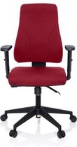 hjh OFFICE Mathes - Chaise de bureau professionnelle - Rouge - Tissu