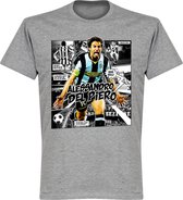 Del Piero Juve Comic T-Shirt - Grijs - XL