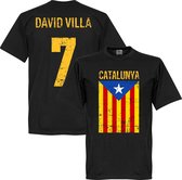 Catalonië David Villa T-Shirt - Zwart - M