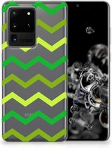 Samsung Galaxy S20 Ultra TPU bumper Zigzag Groen