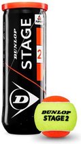 Dunlop Stage 2 Tennisballen - geel/oranje - 3 stuks