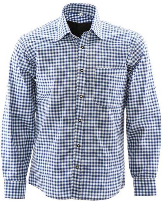 Tiroler hemd Blauw | Alpen overhemd | XL | bol.com