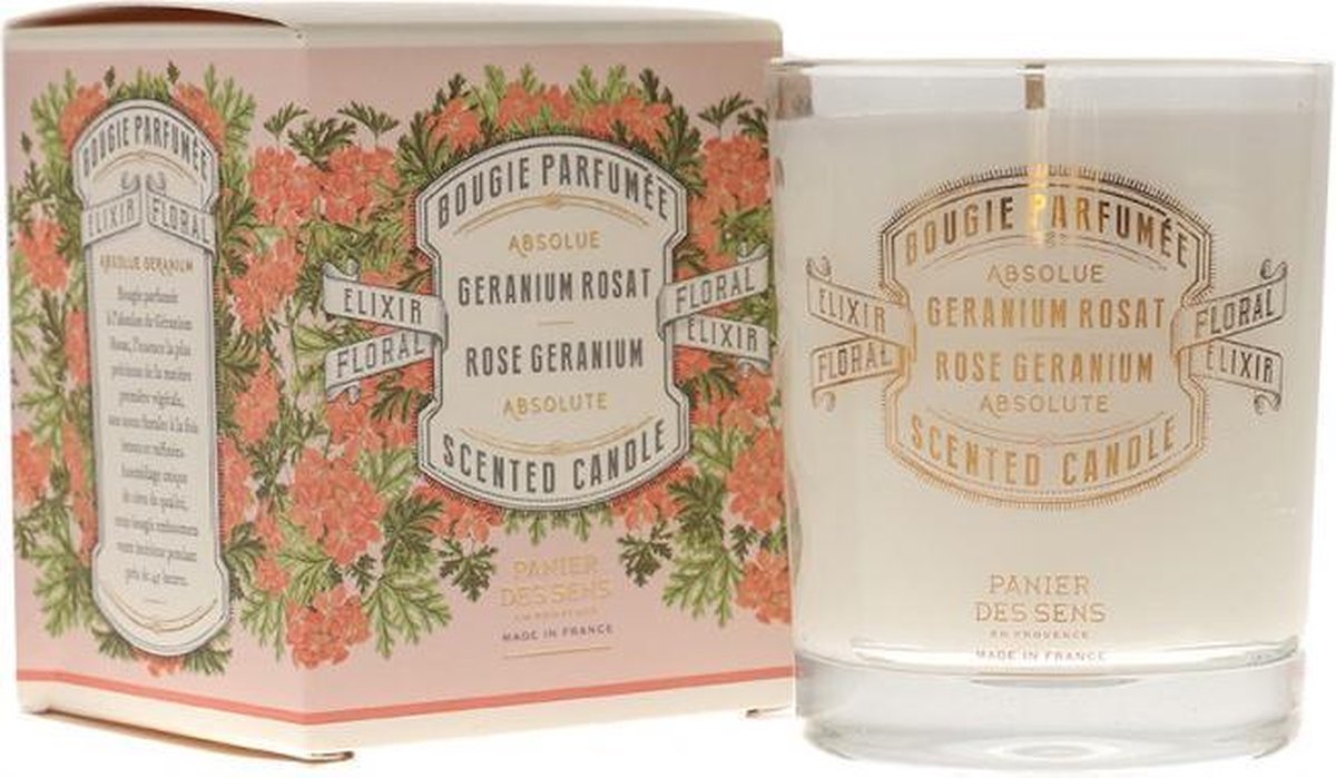 Panier Des Sens Rose Geranium Scented Candle Kaars 180gr