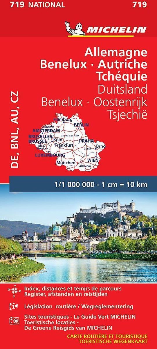 Nationale kaarten Michelin - Michelin 719 Duits/Oost/Tsjech/BeNeLux |  bol.com
