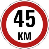 Maximaal 45 km sticker, A1 300 mm