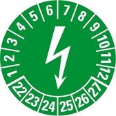 Elektrische keuringssticker 22-27, 25 mm, 21 per kaart