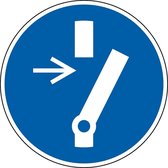 Bij onderhoud of reparatie vrijhouden sticker - ISO 7010 - M021 300 mm