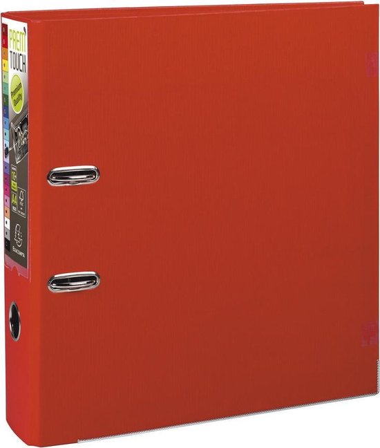 Exacompta - ref. 53741E - Doos met 10 ordners met hefboom Prem'Touch® A4 - 70 mm rug - 75 mm mechaniek - Afmetingen: 32 x 29 x 7 cm - Formaat A4 - Kleur : Zwart : Exacompta