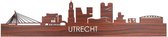 Skyline Utrecht Palissander hout  - 80 cm - Woondecoratie design - Wanddecoratie met LED verlichting