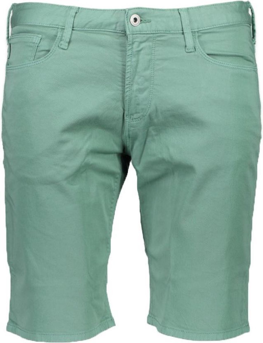 Giorgio Armani Korte Broek Groen  - Maat W36 - Heren - Lente/Zomer Collectie - Katoen;Elastaan