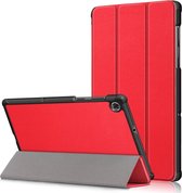 Tri-Fold Book Case met Wake/Sleep - Geschikt voor Lenovo Tab M10 FHD Plus Hoesje - Rood