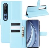 Book Case - Xiaomi Mi 10 Pro Hoesje - Lichtblauw