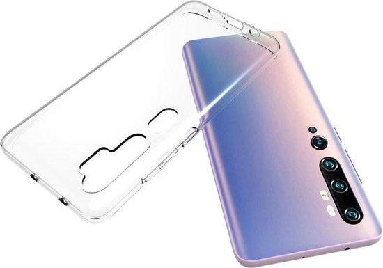 Shop4 - Xiaomi Mi Note 10 Hoesje - Zachte Back Case Transparant