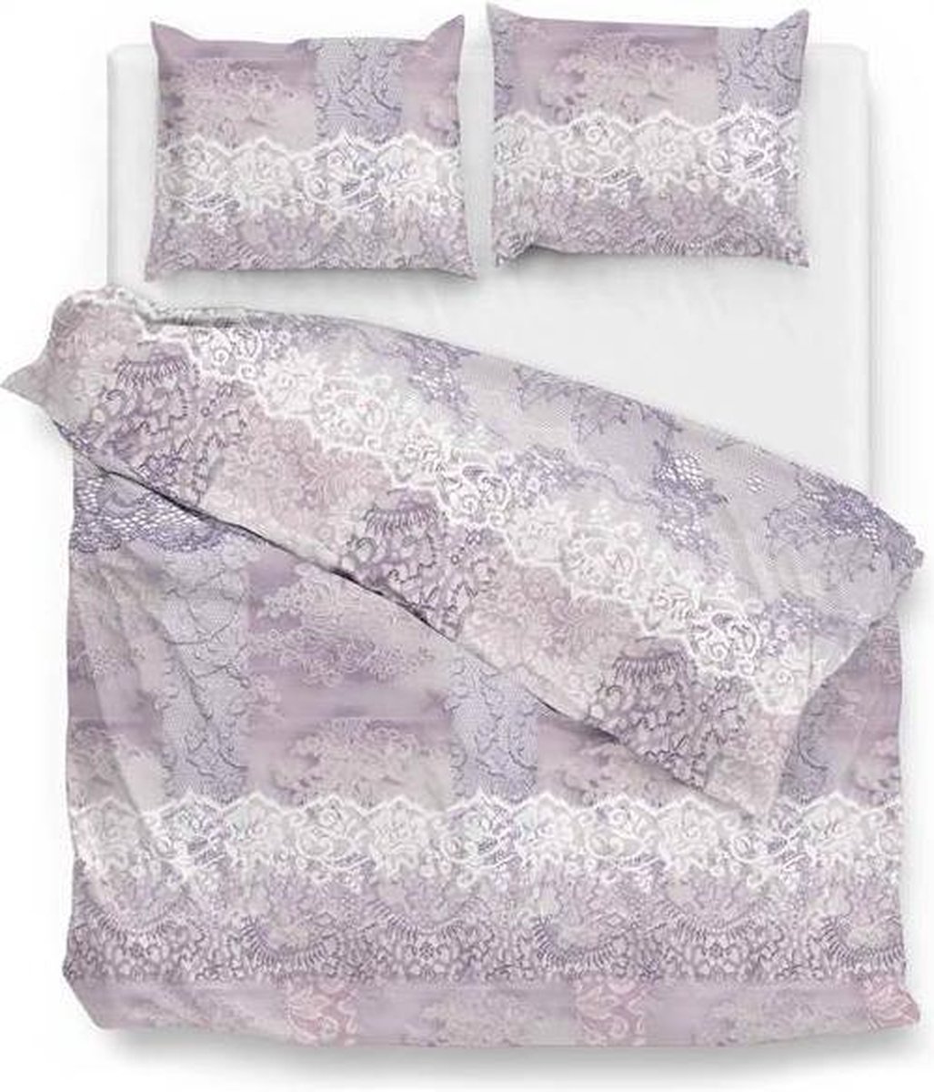 Zo!Home Angela - Dekbedovertrek - Lits-jumeaux - 260x200/220 cm + 2 kussenslopen 60x70 cm - Lilac