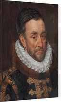 Portret van Willem I, prins van Oranje, Adriaen Thomasz. Key - Foto op Plexiglas - 30 x 40 cm