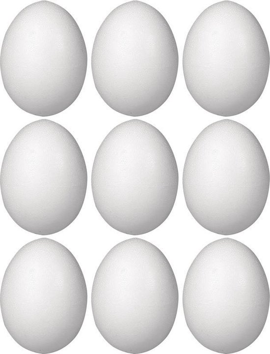 9x Piepschuim ei decoratie 8 cm hobby/knutselmateriaal - Knutselen DIY  eieren... | bol.com