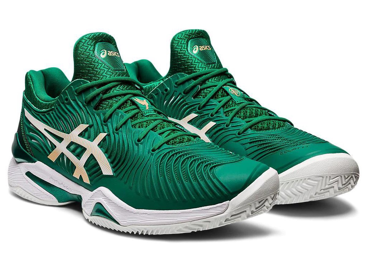 Asics Court FF Novak Clay tennisschoenen heren groen/wit | bol.com