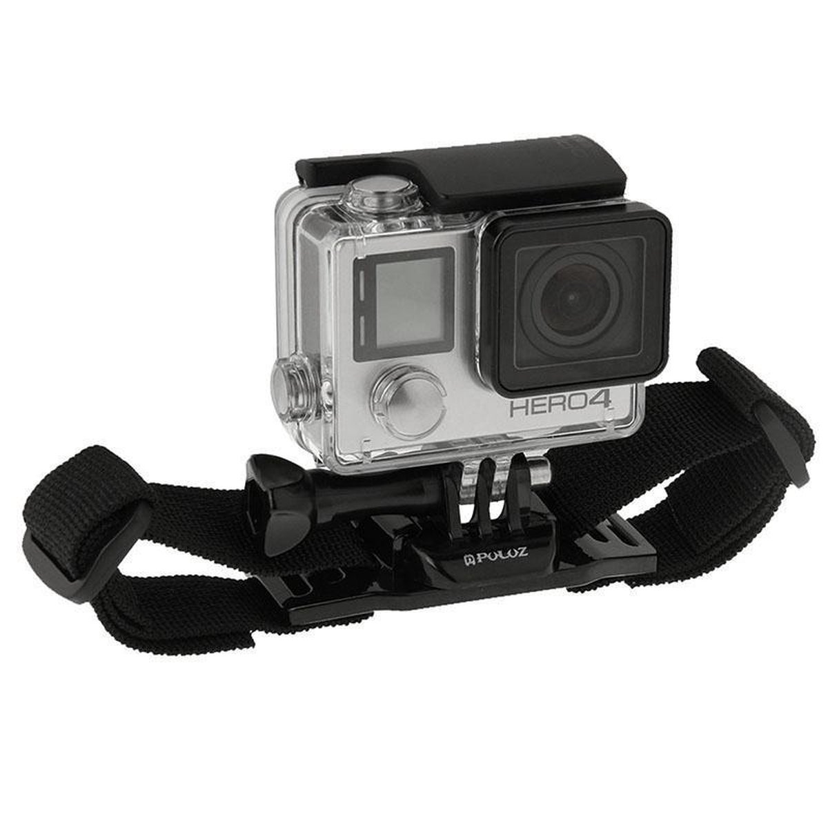 Fixation pour casque pour GoPro et autres caméras d'action | Noir / Noir |  bol