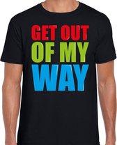 Get out of my way fun tekst t-shirt zwart heren XL