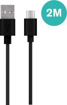 4 Stuks Sinji Micro-USB Oplaad en Data kabel – 5V / 2A Snellaad kabel – Flexibele Sterke Kabel - Zwart – 2 Meter