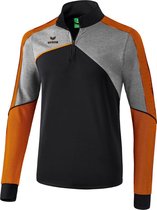Erima Premium One 2.0 Trainingstop Zwart-Grijs Melange-Neon Oranje Maat 2XL