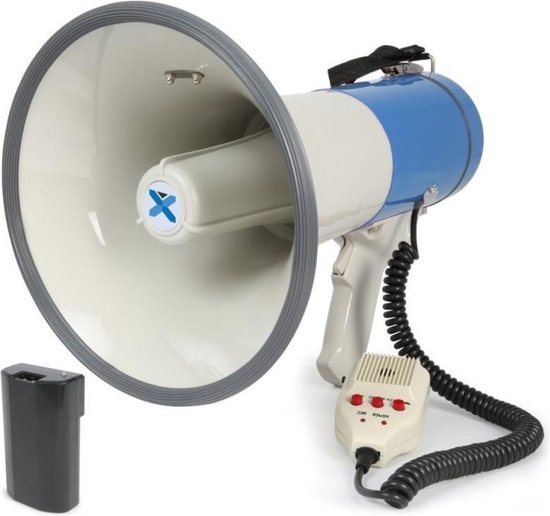 Mégaphone Professionnel VONYX 65W - Portée 1,2km, Sirène, MP3, Batterie Incluse, Pour Manifestations