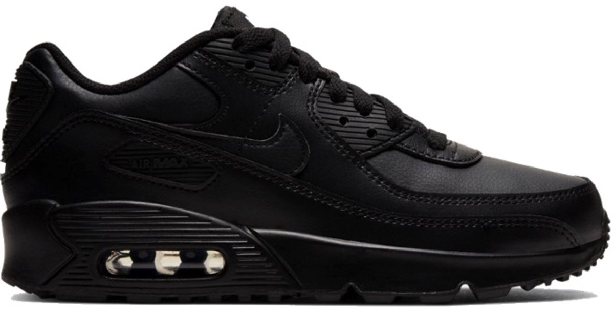 Nike Nike Air Max 90 Leather Dames Sneakers Schoenen All- CD6864-001 Zwart