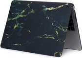 Macbook Hoes Case voor Macbook Air 13 inch 2018/2019 A1932- Laptop Cover - Marmer Zwart Goud