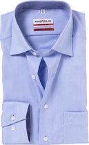 MARVELIS modern fit overhemd - lichtblauw structuur (contrast) - Strijkvrij - Boordmaat: 44
