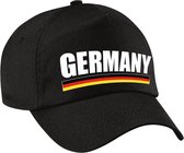 Germany supporters pet zwart voor dames en heren - volwassenen - Duitsland thema baseball cap - supporter kleding