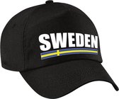 Sweden supporters pet zwart voor jongens en meisjes - kinderenpetten - Zweden landen cap - supporter accessoire