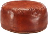 Poef 60x30 cm echt geitenleer tan