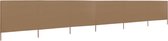 Windscherm 6-panelen 800x80 cm stof taupe